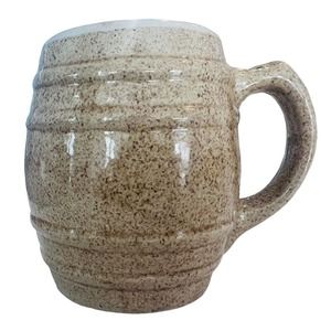 Handmade Clay Pottery Mug Rustic Brown Coffee Cup 16 oz